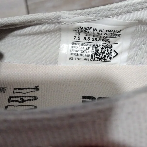 CONVERSE - Light Gray Canvas Sneakers - Picture 9 of 12